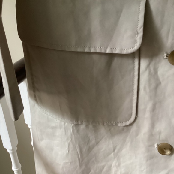 Liz Claiborne Taupe Long Rain Coat - Picture 3 of 9